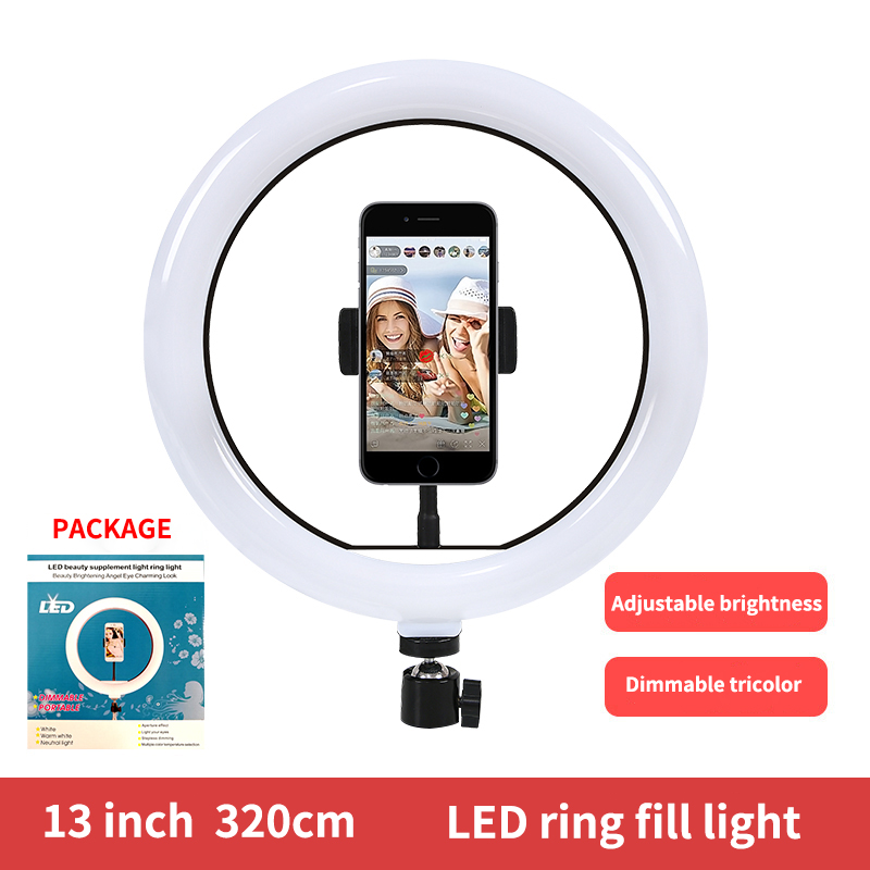 13" LED Studio Ring Light Dimmable Light Photo Video Lamp Kit For Camera Shoot f 